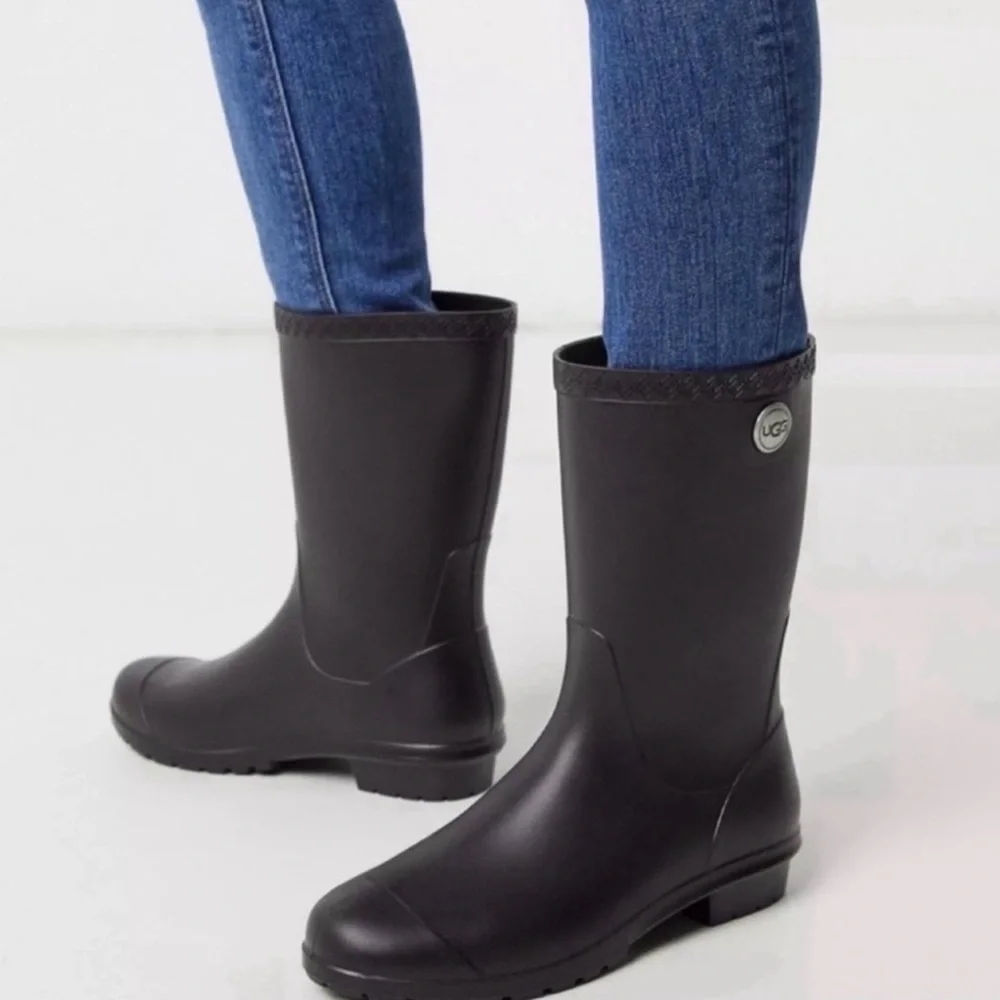 UGG Black Rubber Boots